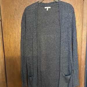 Cozy Gray Long Lightweight Cardigan